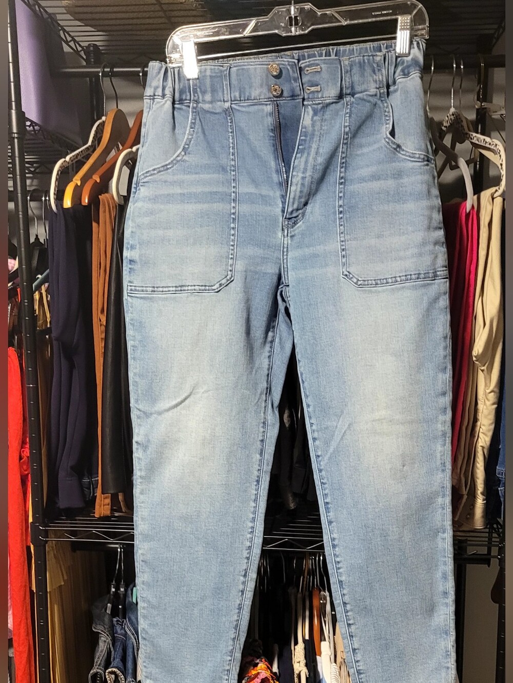 5 For $25 Light Wash Women’s Jeans - Casual Straight Leg High Rise
